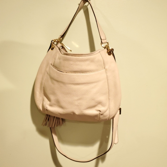 Michael Kors Ivory Leather Charm Tassel Bag - Picture 2 of 16